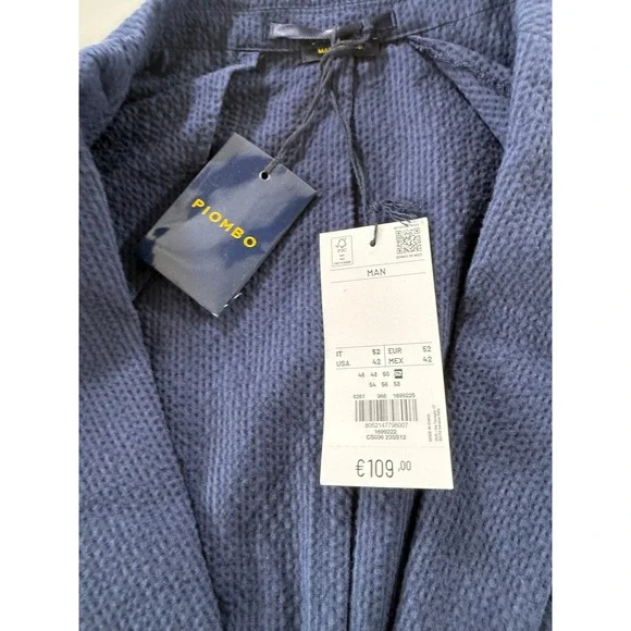 PIOMBO Mens Navy Textured 2 Button Blazer Italian Size 52 EUR 52‎ USA 42 NEW